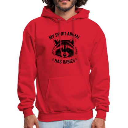 My Spirit Animal Has Rabies Hoodie - red