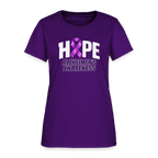 Women’s Hope Alzheimer’s Awareness T-Shirt – Purple Ribbon Tee