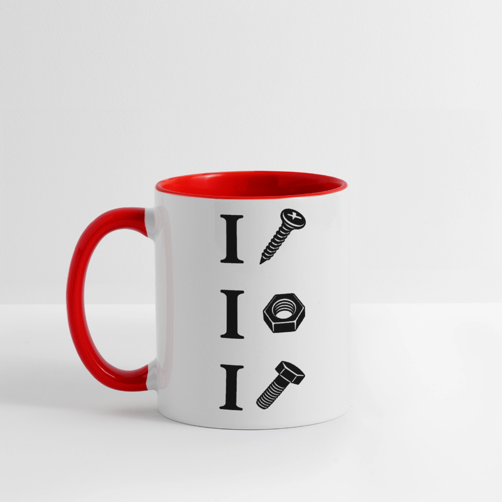 I Screw I Nut I Bolt – Funny Adult Humor Ceramic Coffee Mug Color: Red