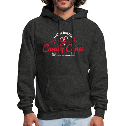 Hand Rolled Candy Canes Hoodie - charcoal grey