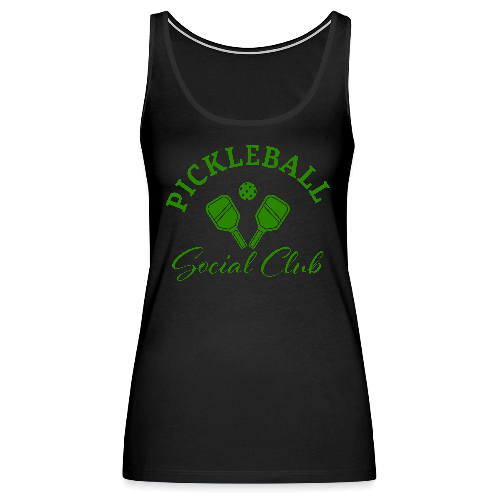Pickleball Social Club Women’s Premium Tank Top - black