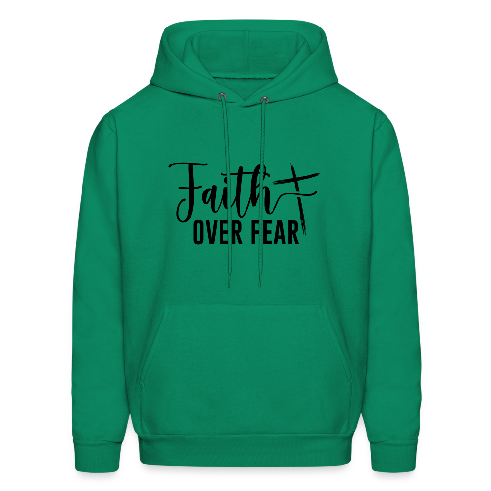 Faith Over Fear Hoodie - kelly green