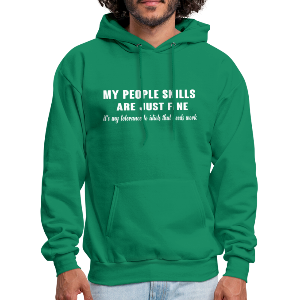 It's My Tolerance To Idiots That Needs Work Hoodie - kelly green