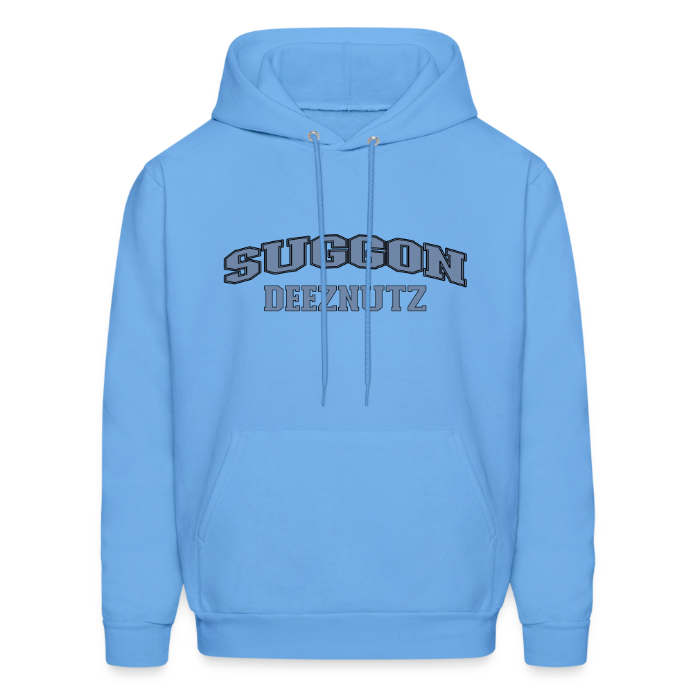 Suggon Deeznutz Hoodie (in Blue Ball Colors - Funny Sexual Humor) - carolina blue