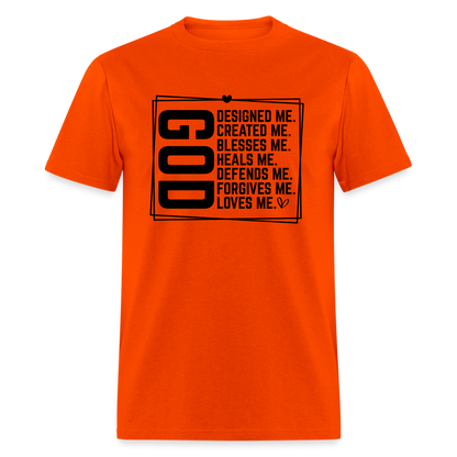 GOD Designed Me T-Shirt - orange