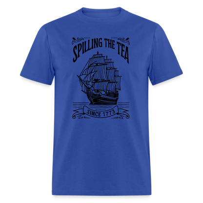 Spilling The Tea Sine 1773 T-Shirt - royal blue