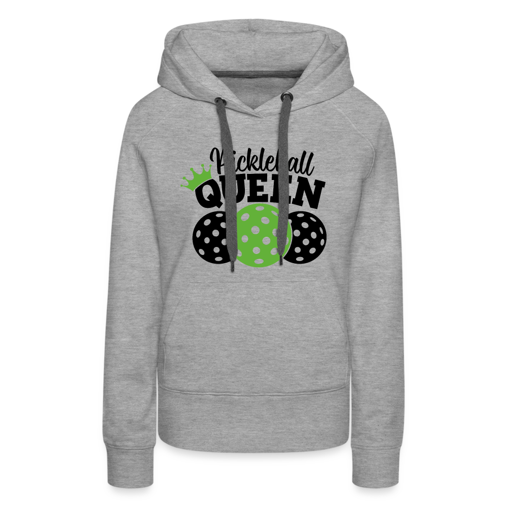 Pickleball Queen Women's Premium Hoodie - heather grey