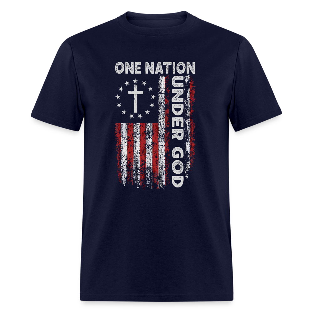 One Nation Under God T-Shirt - navy