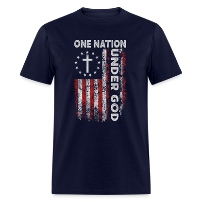 One Nation Under God T-Shirt - navy