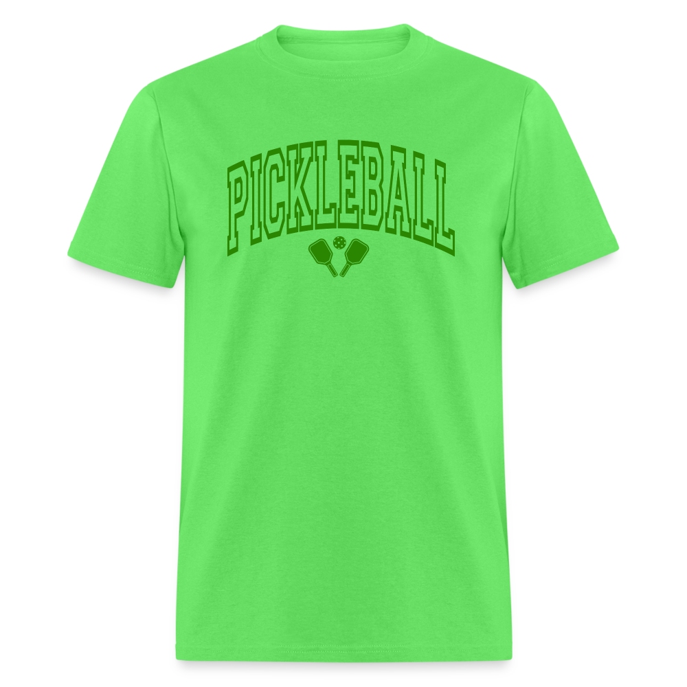 Pickleball T-Shirt (Green Arch Letters) - kiwi