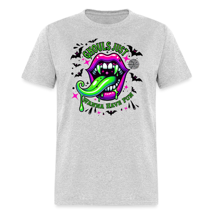 Ghouls Just Wanna Have Fun T-Shirt - heather gray