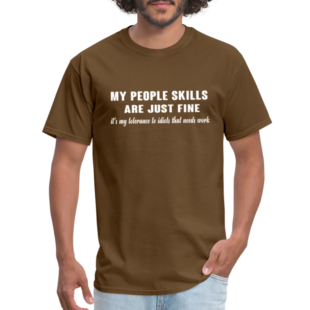 It's My Tolerance To Idiots That Needs Work T-Shirt - brown