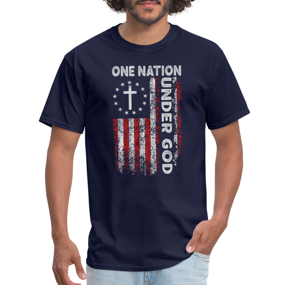 One Nation Under God T-Shirt - navy