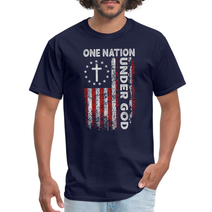 One Nation Under God T-Shirt - navy