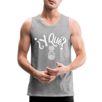 Y Que Piña (Latin Attitude) Men’s Premium Tank Top - heather gray