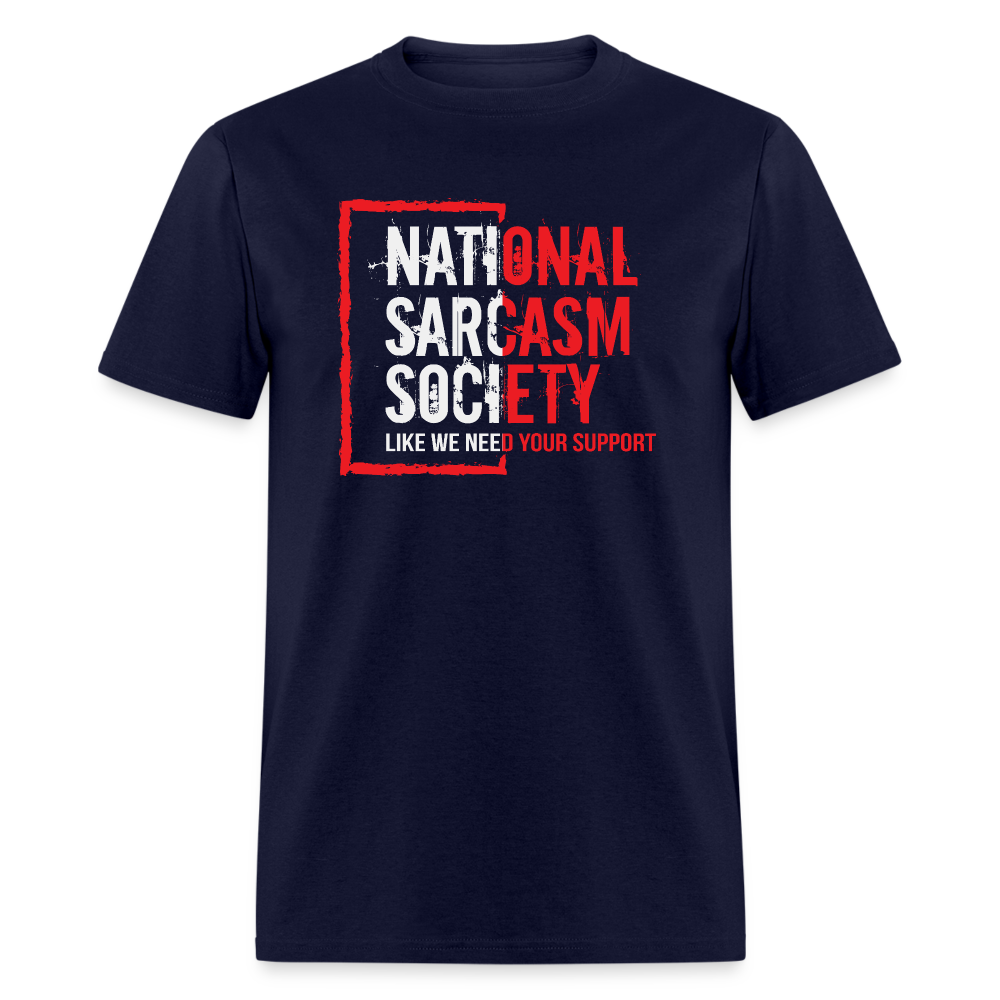 National Sarcasm Society T-Shirt - navy