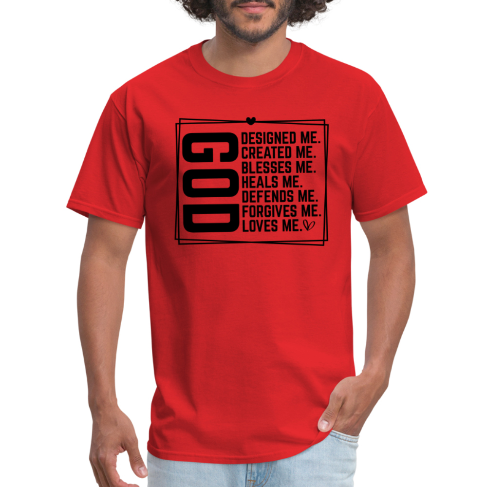 GOD Designed Me T-Shirt - red