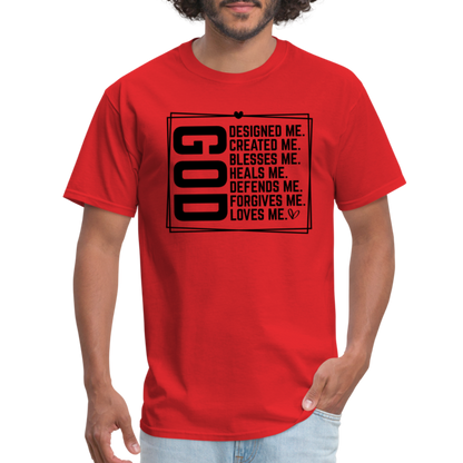 GOD Designed Me T-Shirt - red