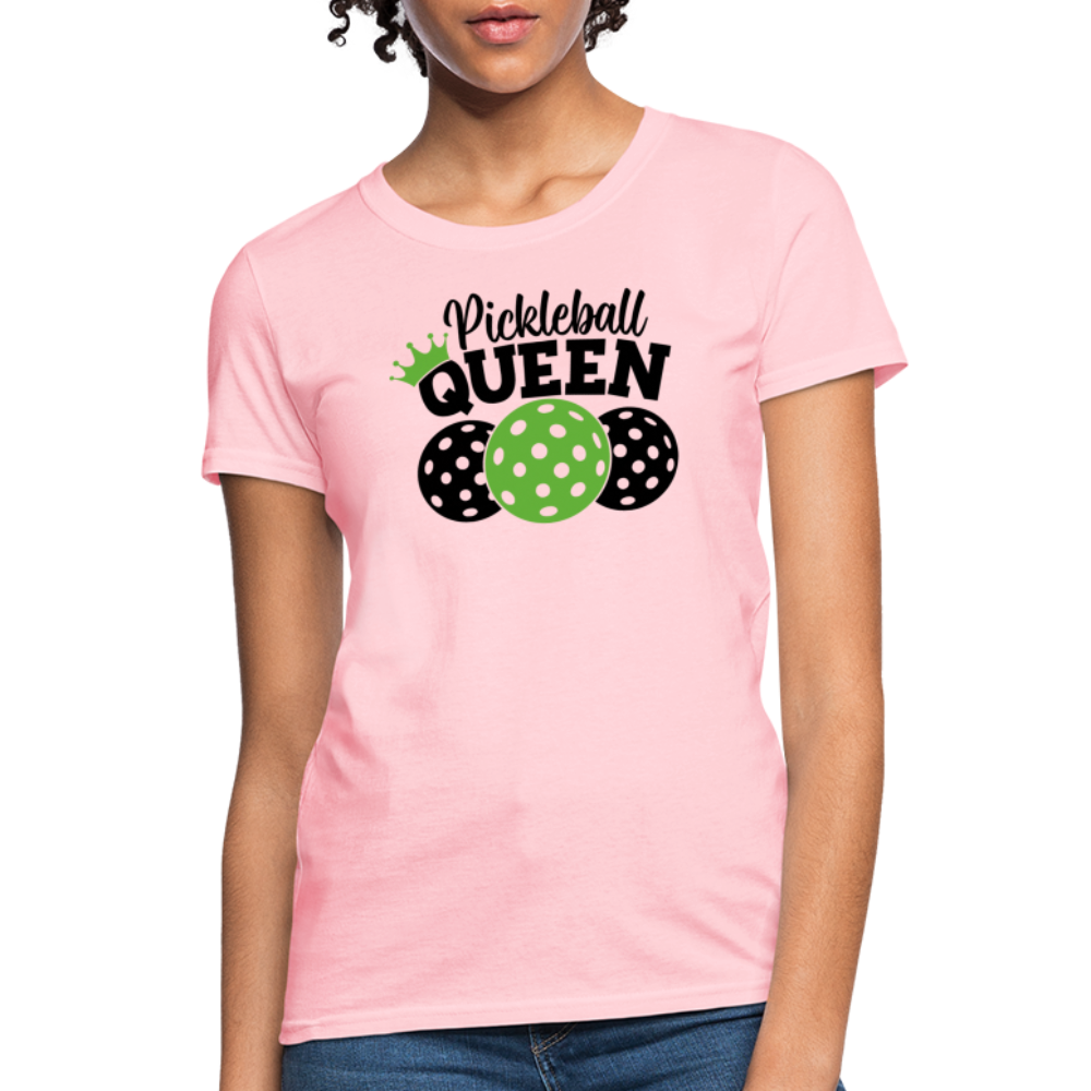 Pickleball Queen Women's Contoured T-Shirt - pink