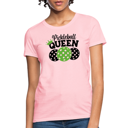 Pickleball Queen Women's Contoured T-Shirt - pink