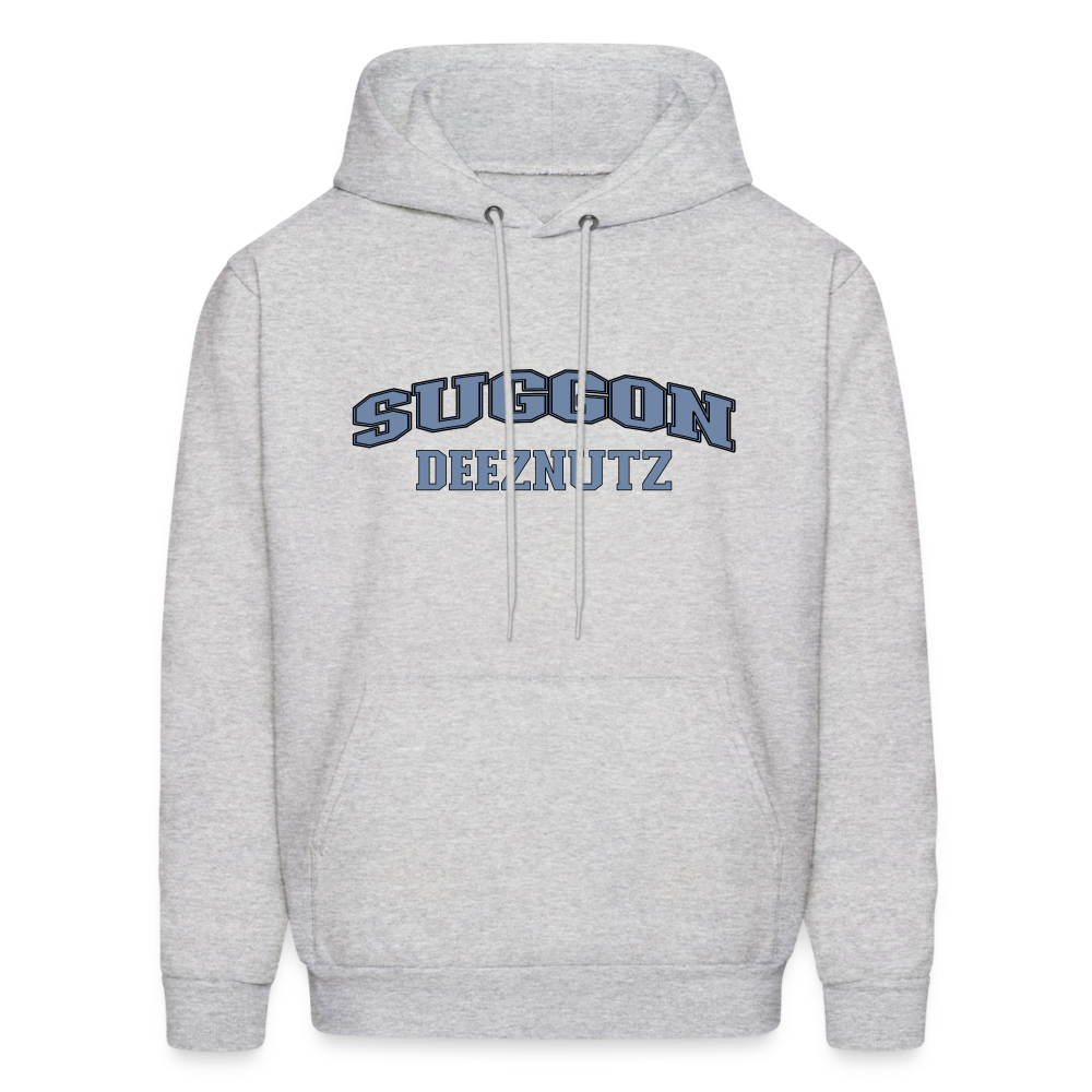 Suggon Deeznutz Hoodie (in Blue Ball Colors - Funny Sexual Humor) - ash 