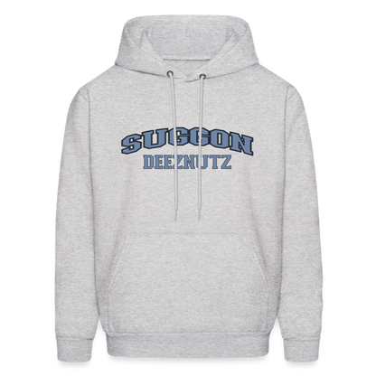 Suggon Deeznutz Hoodie (in Blue Ball Colors - Funny Sexual Humor) - ash 