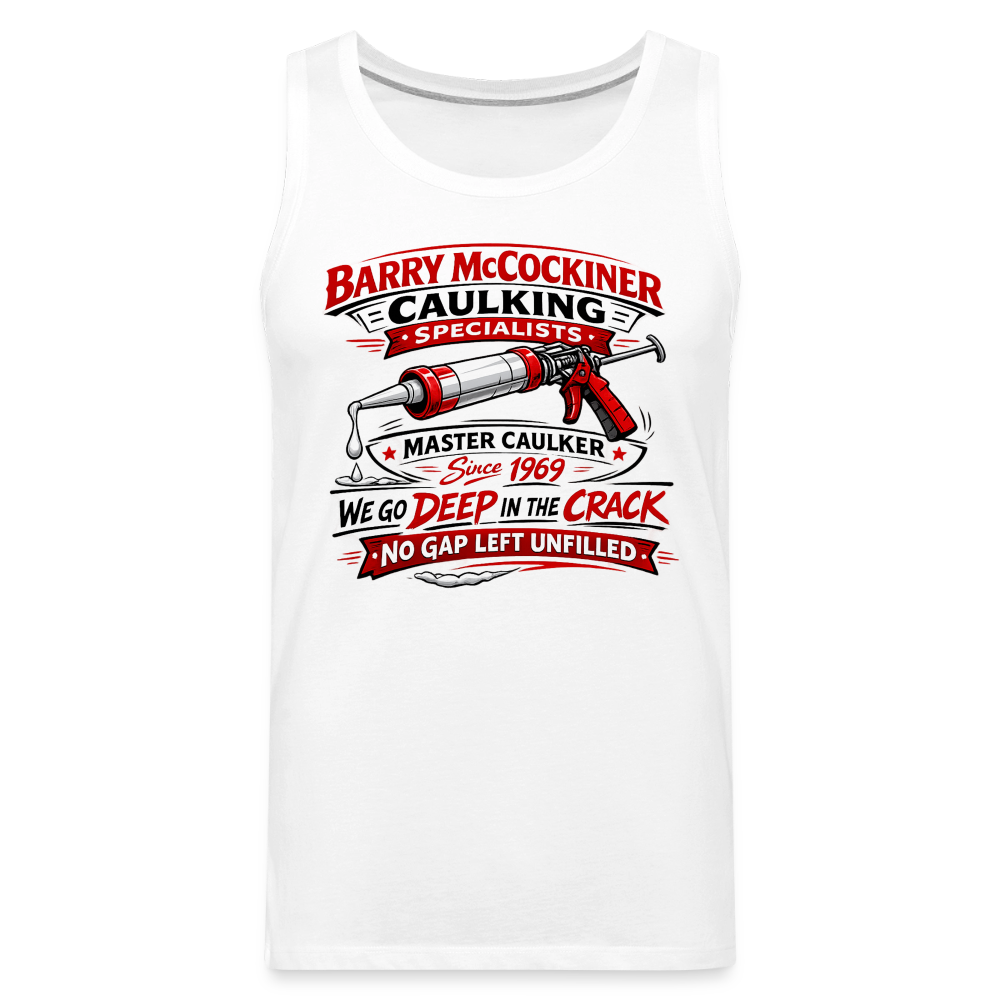 Barry McCockiner Caulking Funny Tank Top Color: Black