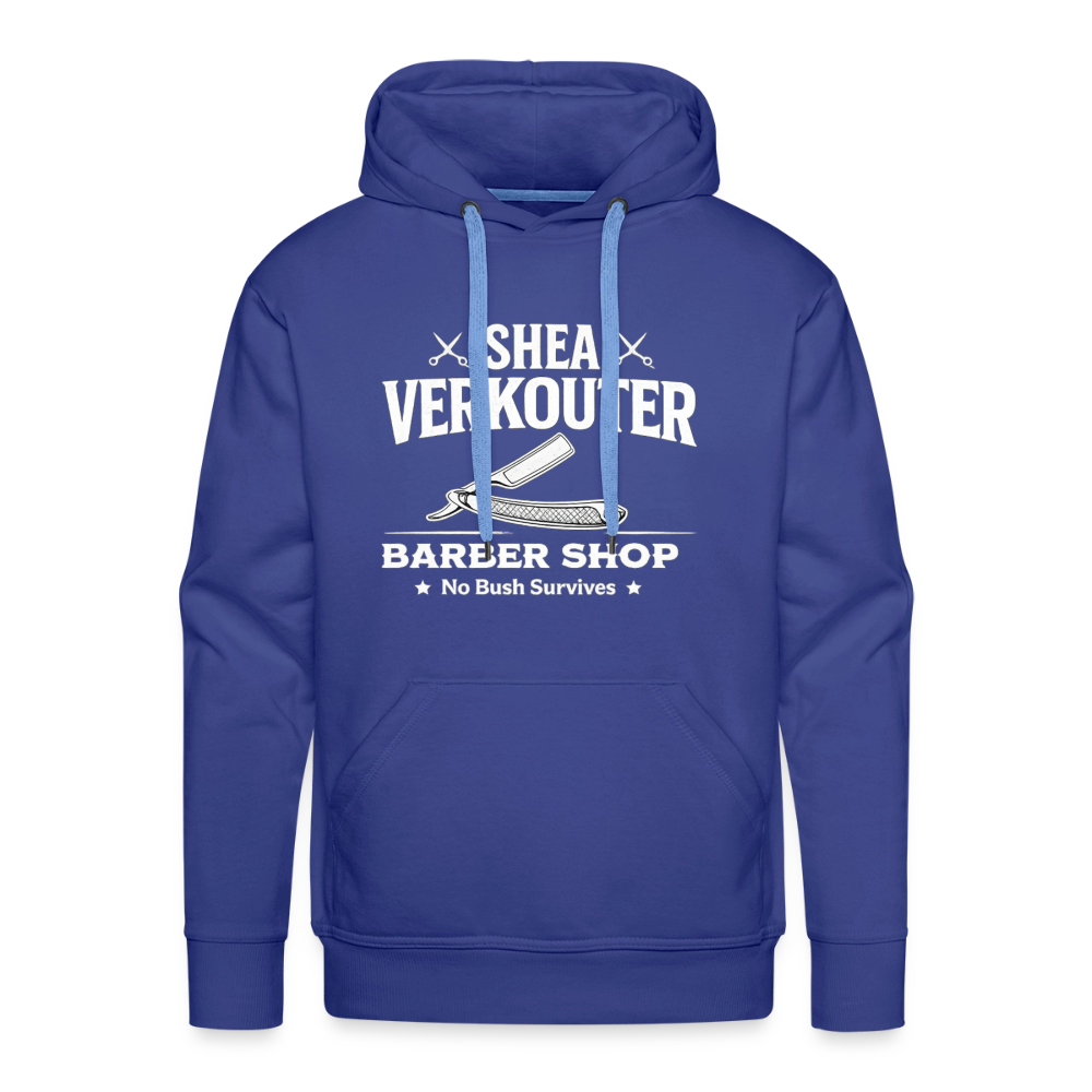 Shea Verkouter Barber Shop Funny Adult Humor Premium Hoodie Color: Royal Blue