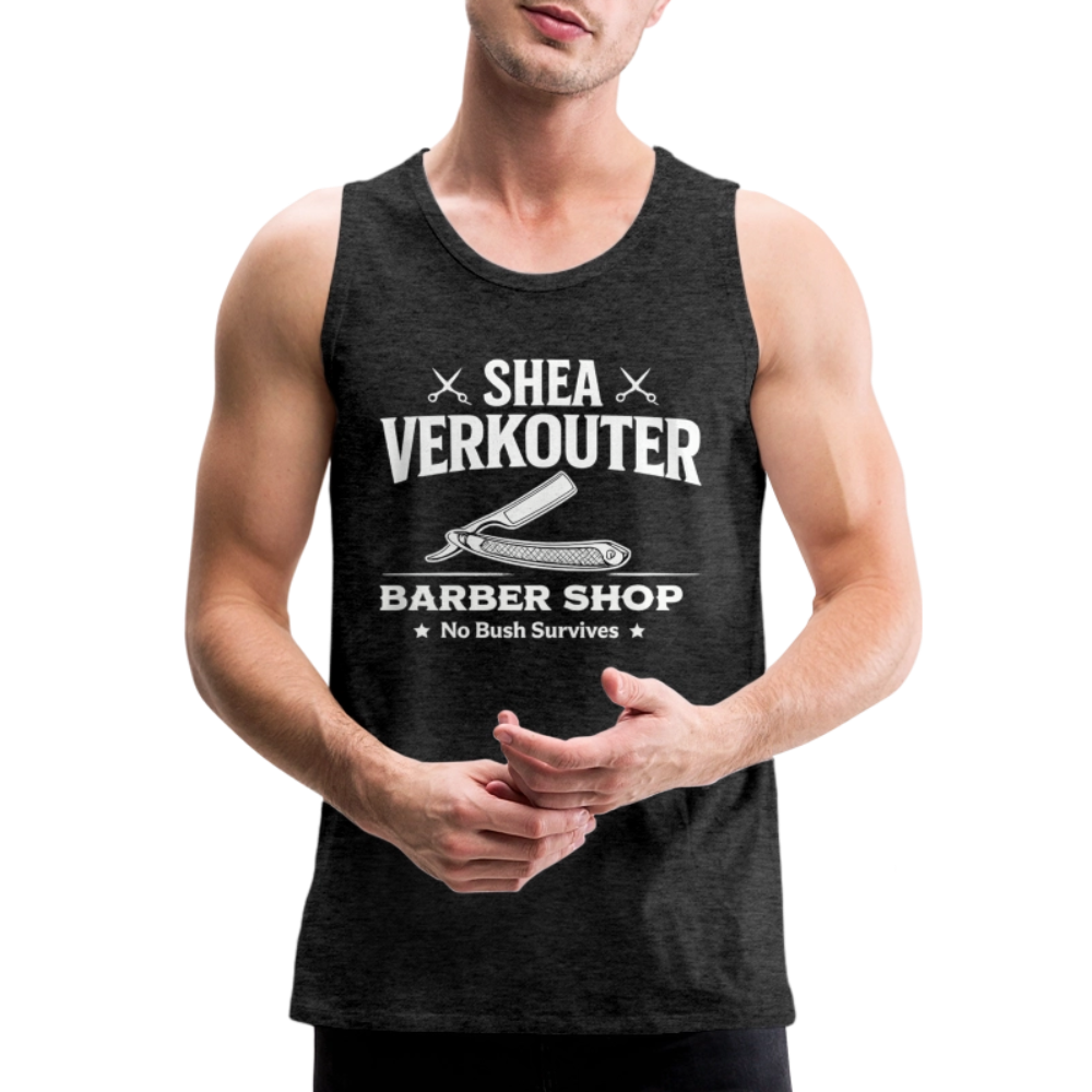 Shea Verkouter Barber Shop Funny Tank Top - charcoal grey