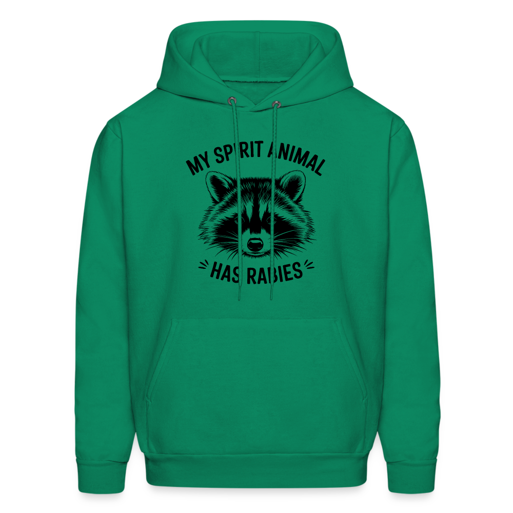 My Spirit Animal Has Rabies Hoodie - kelly green