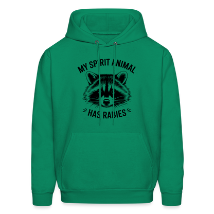 My Spirit Animal Has Rabies Hoodie - kelly green