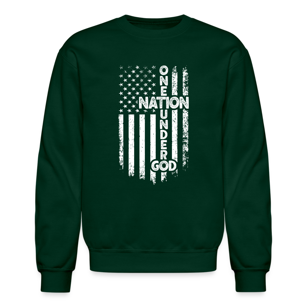 One Nation Under God Sweatshirt - forest green