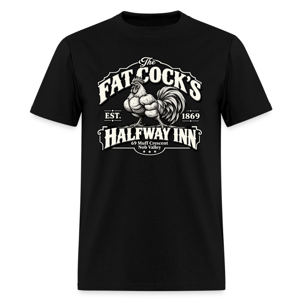 Fat Cock’s Halfway Inn T-Shirt - black