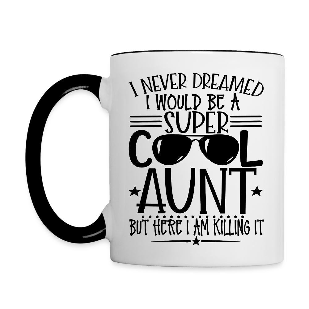 Super Cool Aunt Killing It Coffee Mug - white/black