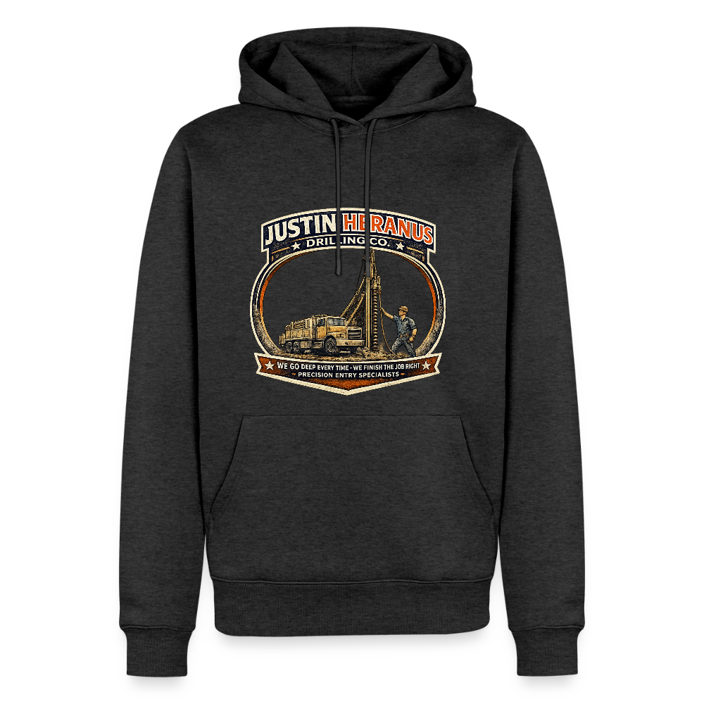 Justin Heranus Drilling Co Hoodie Funny Adult Humor - heather anthracite