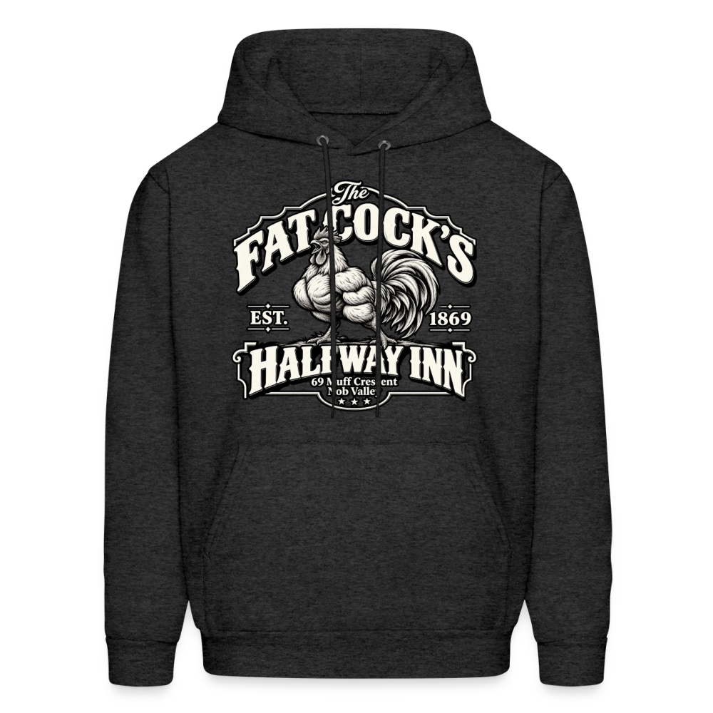 Fat Cock’s Halfway Inn Hoodie - charcoal grey