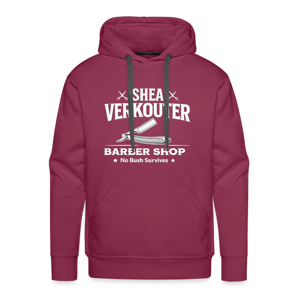 Shea Verkouter Barber Shop Funny Adult Humor Premium Hoodie Color: Burgundy
