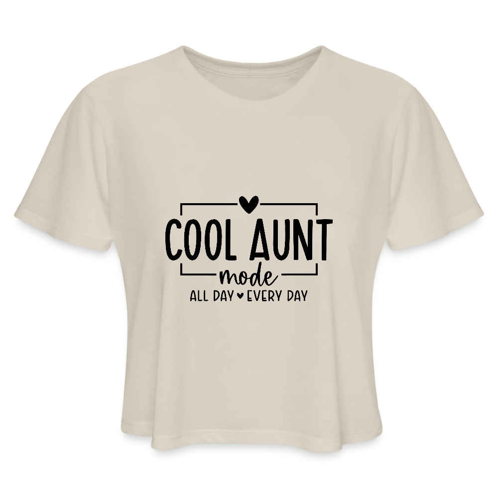 Cool Aunt Mode Women's Cropped T-Shirt - dust