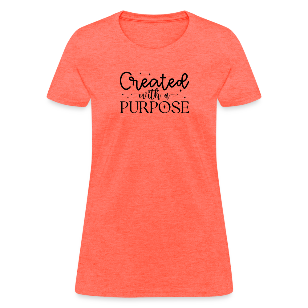 Created with a Purpose Women's T-Shirt - heather coral