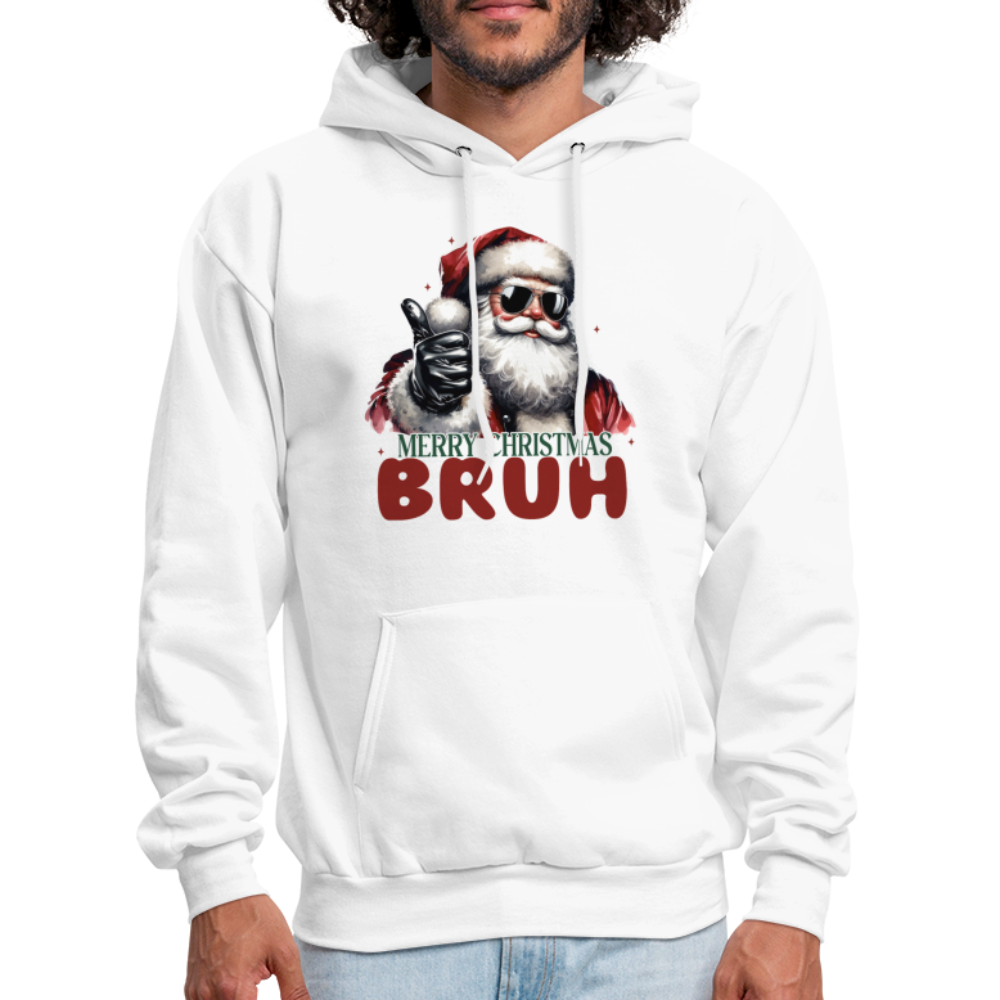 Merry Christmas Bruh Hoodie - white