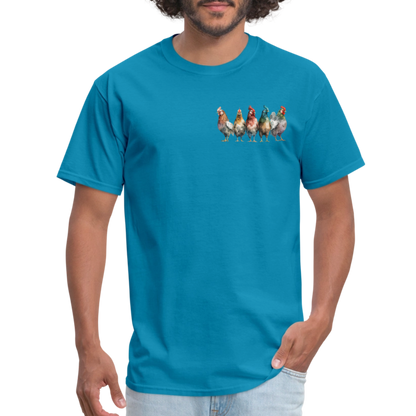 Chickenist T-Shirt (double sided print) - turquoise