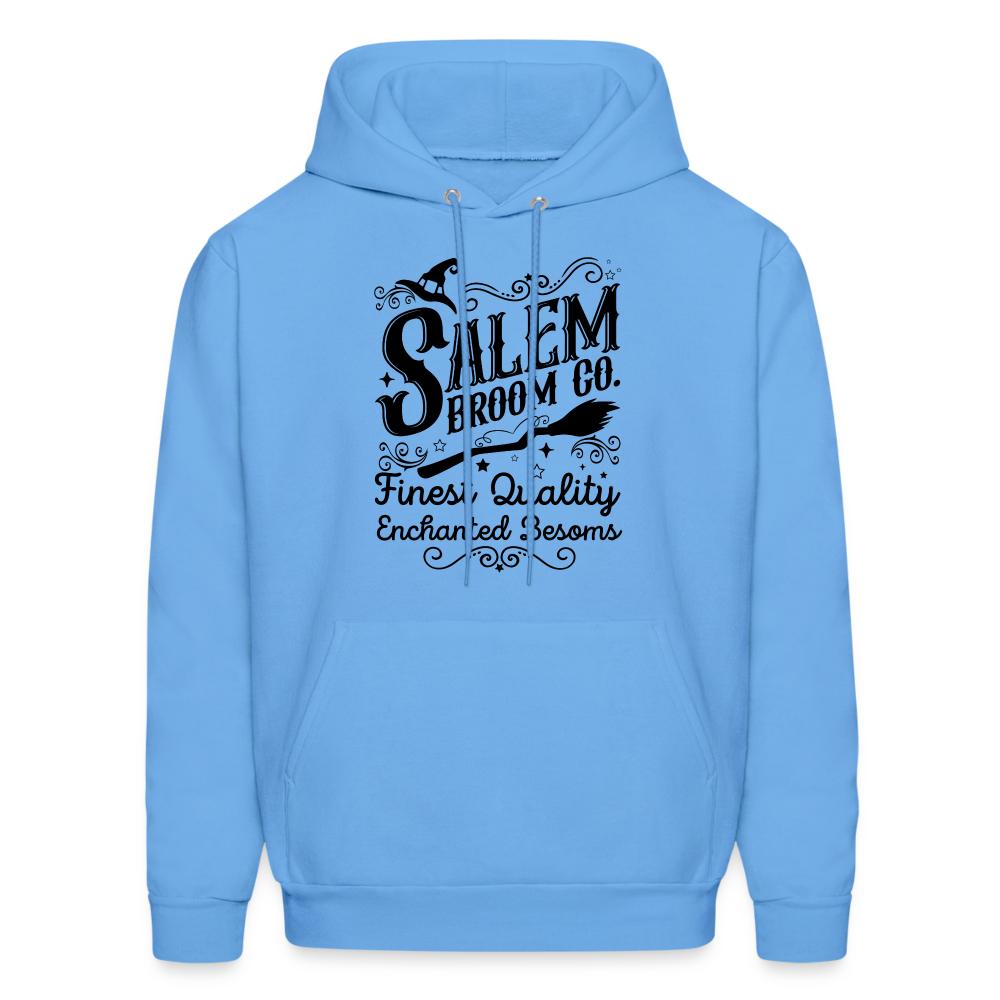 Salem Broom Co. Finest Quality Enchanted Besoms Hoodie (Halloween) - carolina blue
