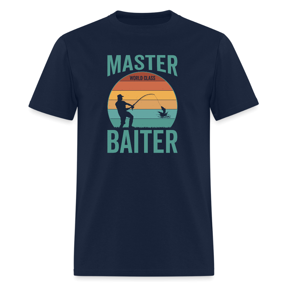 Master Baiter Funny Fishing T-Shirt - navy