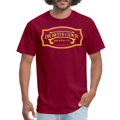 Dicken's Cider Brewing Co T-Shirt - burgundy