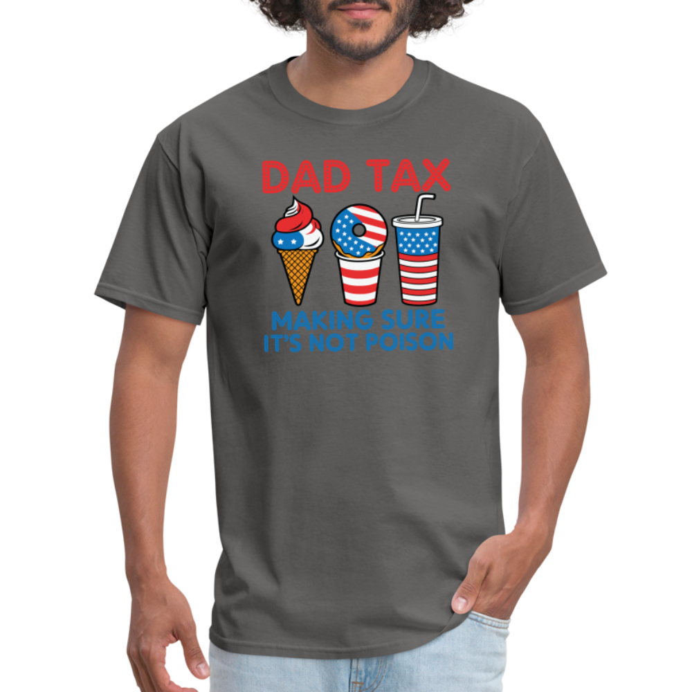 Dad Tax T-Shirt (Red White Blue) - charcoal