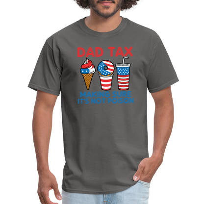 Dad Tax T-Shirt (Red White Blue) - charcoal