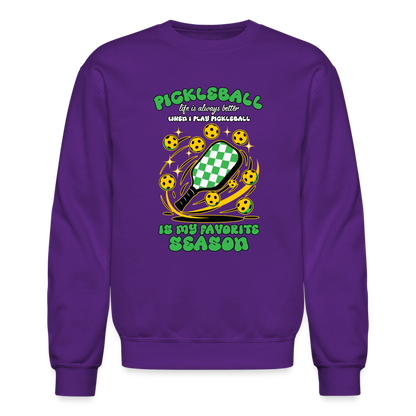 Pickleball Is My Favorite Season Sweatshirt - purple