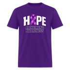 Hope Alzheimer’s Awareness T-Shirt – Purple Ribbon Support Tee
