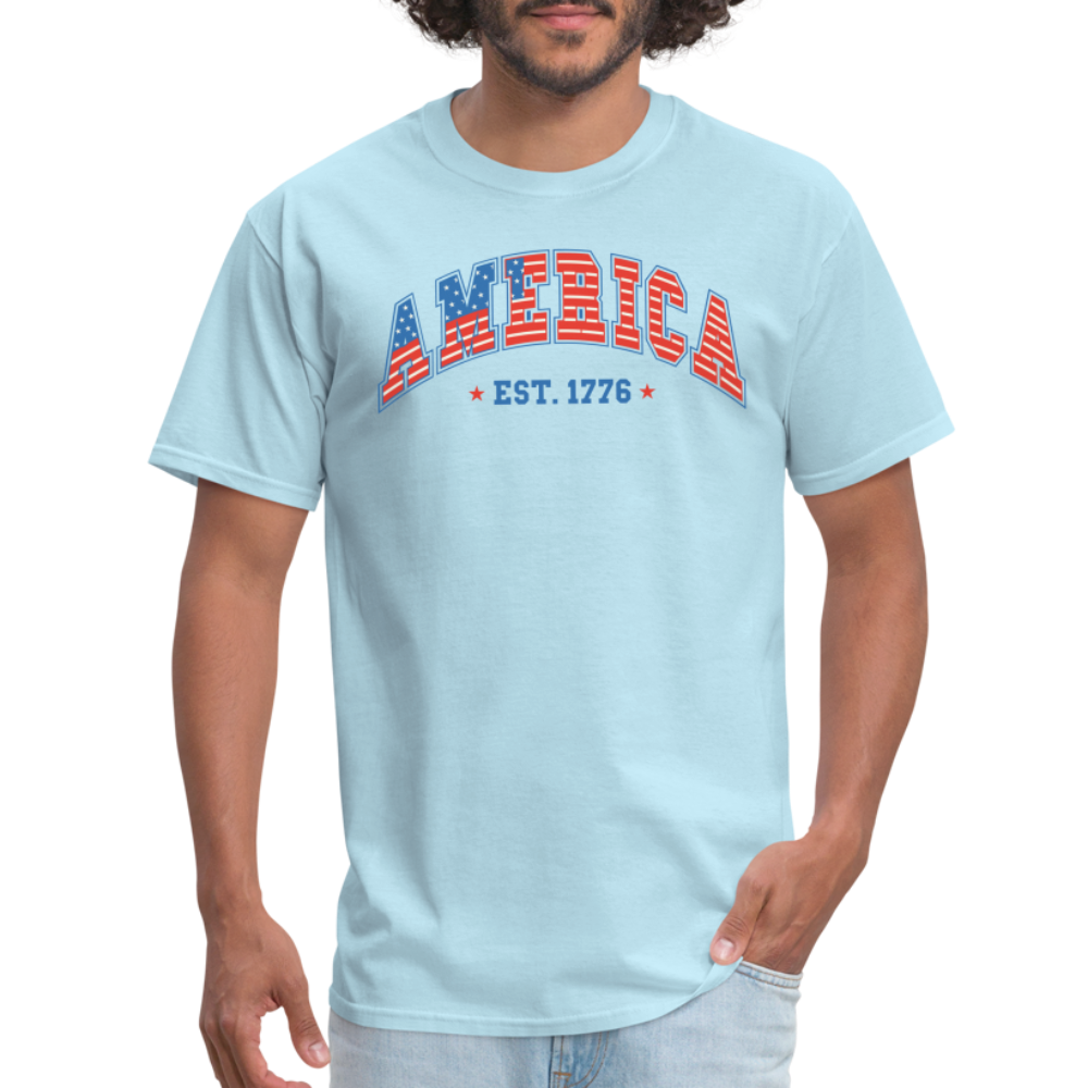 American 1776 T-Shirt - powder blue