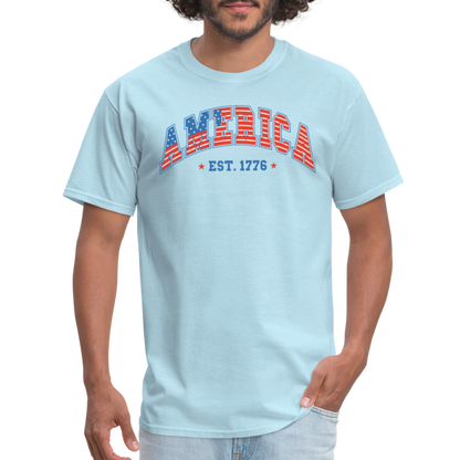 American 1776 T-Shirt - powder blue